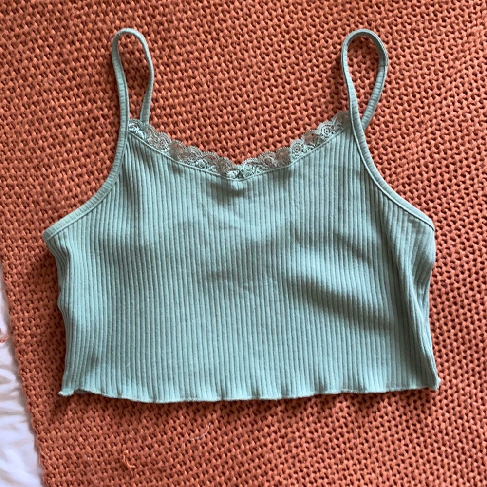 Blue crop top